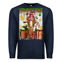 Navy christmas goat air freshener Premium Sweatshirt - Artiststas