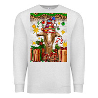 Oatmeal Heather christmas goat air freshener Premium Sweatshirt - Artiststas