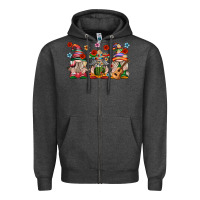 Charcoal Heather Mexican Gnomes Zipper Hoodie - texasbilliewilder