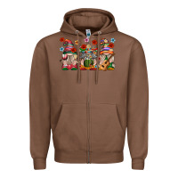 Chestnut Mexican Gnomes Zipper Hoodie - texasbilliewilder