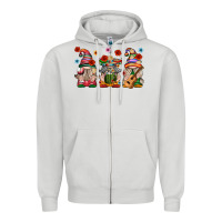 Dove Grey Mexican Gnomes Zipper Hoodie - texasbilliewilder