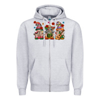 Heather Grey Mexican Gnomes Zipper Hoodie - texasbilliewilder