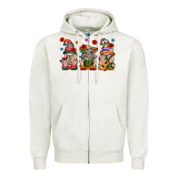 Oatmeal Heather Mexican Gnomes Zipper Hoodie - texasbilliewilder
