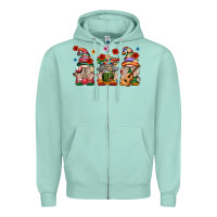 Seafoam Mexican Gnomes Zipper Hoodie - texasbilliewilder