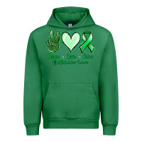 Emerald Peace love cure Gallbladder Cancer Urban Hoodie - NancyCooperArtShop