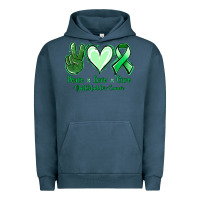Pigment Midnight Navy Peace love cure Gallbladder Cancer Urban Hoodie - NancyCooperArtShop