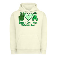 Pigment Pistachio Peace love cure Gallbladder Cancer Urban Hoodie - NancyCooperArtShop