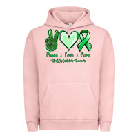 Pigment Salmon Peace love cure Gallbladder Cancer Urban Hoodie - NancyCooperArtShop