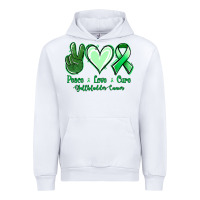White Peace love cure Gallbladder Cancer Urban Hoodie - NancyCooperArtShop