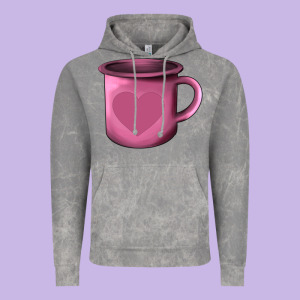 Valentine's Day Heart Mug Vintage Hoodie Designed By Adodesignshop
