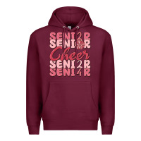 Burgundy senior cheer 2024 Premium Hoodie - MaliasSmallBusiness