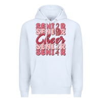 White senior cheer 2024 Premium Hoodie - MaliasSmallBusiness
