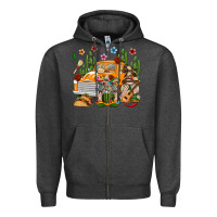 Charcoal Heather Mexican Gnome Truck Zipper Hoodie - texasbilliewilder