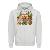 Dove Grey Mexican Gnome Truck Zipper Hoodie - texasbilliewilder