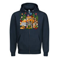Navy Mexican Gnome Truck Zipper Hoodie - texasbilliewilder