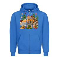 True Royal Mexican Gnome Truck Zipper Hoodie - texasbilliewilder