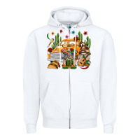 White Mexican Gnome Truck Zipper Hoodie - texasbilliewilder
