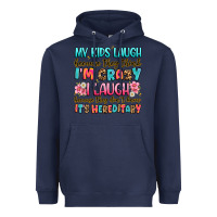 Navy my kids laugh because they think i'm crazy Heavyweight Hoodie - JahusDesignShop