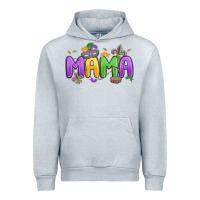 Heather Grey mardi gras mama Urban Hoodie - MaliasSmallBusiness