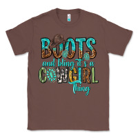 Chestnut boots and bling its a cowgirl thing Classic Tee - texasbilliewilder