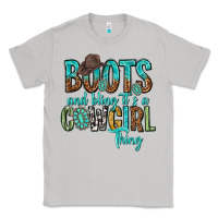 Moon Dust boots and bling its a cowgirl thing Classic Tee - texasbilliewilder