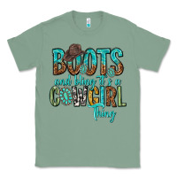 Sage boots and bling its a cowgirl thing Classic Tee - texasbilliewilder