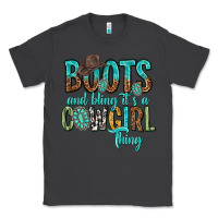 Smoke boots and bling its a cowgirl thing Classic Tee - texasbilliewilder