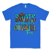 True Royal boots and bling its a cowgirl thing Classic Tee - texasbilliewilder