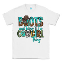White boots and bling its a cowgirl thing Classic Tee - texasbilliewilder