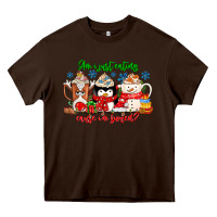 Chocolate Brown amiju sweating cause im bored Heavy Core Tee - CowhideDigitalArt