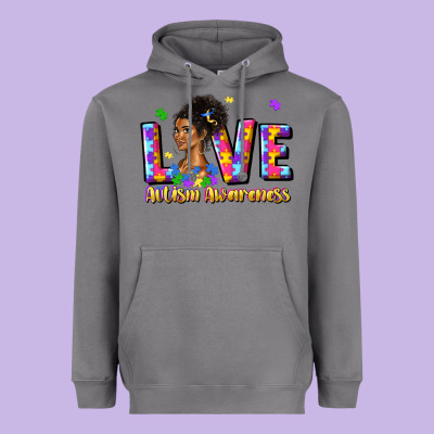 Love Autism Awareness Heavyweight Hoodie Designed By Jahusdesignshop