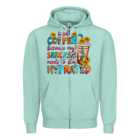 Seafoam iced coffee because my sarcasm needs to stay hydra Zipper Hoodie - Zillion Design Studio