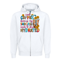 White iced coffee because my sarcasm needs to stay hydra Zipper Hoodie - Zillion Design Studio