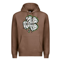 Chestnut four leaf clover dalmatian print grunge Premium Hoodie - MaliasSmallBusiness