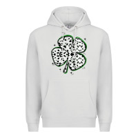 Dove Grey four leaf clover dalmatian print grunge Premium Hoodie - MaliasSmallBusiness