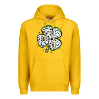 Lemon four leaf clover dalmatian print grunge Premium Hoodie - MaliasSmallBusiness