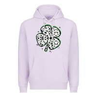 Lilac four leaf clover dalmatian print grunge Premium Hoodie - MaliasSmallBusiness