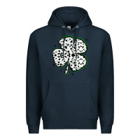 Navy four leaf clover dalmatian print grunge Premium Hoodie - MaliasSmallBusiness