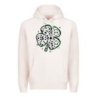 Pale Pink four leaf clover dalmatian print grunge Premium Hoodie - MaliasSmallBusiness