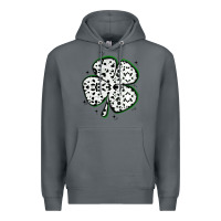 Rock four leaf clover dalmatian print grunge Premium Hoodie - MaliasSmallBusiness