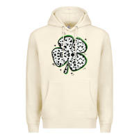Sandshell four leaf clover dalmatian print grunge Premium Hoodie - MaliasSmallBusiness