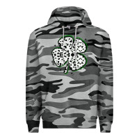 Slate Camo four leaf clover dalmatian print grunge Premium Hoodie - MaliasSmallBusiness