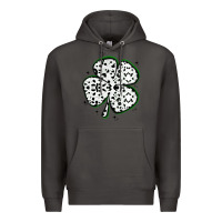 Smoke four leaf clover dalmatian print grunge Premium Hoodie - MaliasSmallBusiness