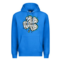 True Royal four leaf clover dalmatian print grunge Premium Hoodie - MaliasSmallBusiness