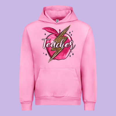 Teacher Lightning Bolt Valentine S Day Urban Hoodie Designed By Maliassmallbusiness