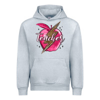 Heather Grey teacher lightning bolt valentine s day Urban Hoodie - MaliasSmallBusiness