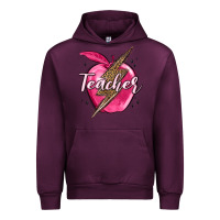 Mauve Wine teacher lightning bolt valentine s day Urban Hoodie - MaliasSmallBusiness