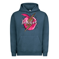 Pigment Midnight Navy teacher lightning bolt valentine s day Urban Hoodie - MaliasSmallBusiness