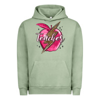 Pigment Oil Green teacher lightning bolt valentine s day Urban Hoodie - MaliasSmallBusiness
