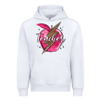 White teacher lightning bolt valentine s day Urban Hoodie - MaliasSmallBusiness
